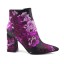 Spitze Damenstiefeletten mit Blumen 3