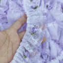 Spitzenband mit Rosen 90 cm Breite 5 cm Polyester Dekorationsspitze zum Nähen von Bekleidung Textildekoration Handarbeit 4