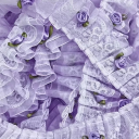 Spitzenstoff mit Rüschen und Rosen 4 cm x 91 cm Mischgewebe aus Polyester und Baumwolle dekorative Spitze zur Verzierung von Kleidern, Bekleidung und Accessoires 4