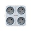 Split-Buchse 3x USB, 4x Buchse 1