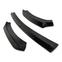 Splitter de parachoques delantero de 3 piezas, spoiler delantero y labio de parachoques de plástico ABS negro brillante para Seat Leon MK3 5F 1