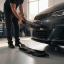 Splitter för främre stötfångare 3-delad främre spoiler och stötfångarläpp av ABS-plast glansig svart för Seat Leon MK3 5F 2012–2016 4