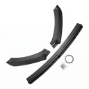 Splitter för främre stötfångare 3-delad lip spoiler, ABS plast, kolfiberlook, för tuning av främre delen av bilen MK3.5 2017–2019 6