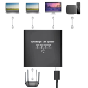 Splitter RJ45 1 wejście 4 wyjścia 1000Mbps Gigabit LAN rozdzielacz metalowa obudowa czarna do routera PC laptopa TV 3
