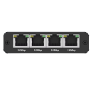 Splitter RJ45 1 wejście 4 wyjścia 1000Mbps Gigabit LAN rozdzielacz metalowa obudowa czarna do routera PC laptopa TV 4