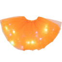 Spódnica z tiulu z podświetleniem LED dla kobiet 40 cm Mini spódniczka baletowa z nadrukiem gwiazdek Spódnica tutu warstwowa Zasilana bateriami CR2032 Akcesorium karnawałowe 13