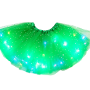 Spódnica z tiulu z podświetleniem LED dla kobiet 40 cm Mini spódniczka baletowa z nadrukiem gwiazdek Spódnica tutu warstwowa Zasilana bateriami CR2032 Akcesorium karnawałowe 10