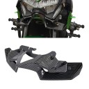 Spoiler aerodinámico delantero Kawasaki Z900 2020-2022 Winglety bajo el faro con soporte de metal Fibra de carbono Negro Accesorio para moto 3