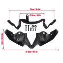 Spoiler anteriore della carenatura per Kawasaki Z900 ZR900 2020–2024 Alettone aerodinamico in plastica ABS Aspetto carbonio protezione contro i sassi 4