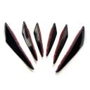 Spoiler de difusor de carrocería juego 6 unidades negro brillante decoración universal parachoques delantero tuning automóvil molduras protectoras 1