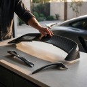 Spoiler de fenêtre arrière, aileron supérieur et spoilers latéraux, couverture de toit arrière, plastique ABS, aspect carbone, pour Seat Leon Mk3 5F 4