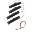 Spoiler del paraurti posteriore 4 pezzi coprenti per diffusore 15 x 3 cm e 5 x 9 cm accessori universali in plastica nera per auto 5