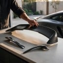 Spoiler för bakfönster, övre vinge och sidospoilrar, bakre takpanel, ABS plast, kolfiberutseende, för Seat Leon Mk3 5F FR 2013–2019 4