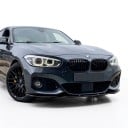 Spoiler frontal al barei de protecție, lip și difuzor din plastic ABS lucios negru pentru BMW Seria 1 F20 F21 M-Pack Facelift 2015–2019 2