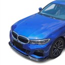Spoiler frontal pentru bara de protecție, lip inferior cu nervuri, plastic ABS, aspect de carbon negru lucios, kit de tuning pentru seria 3 G20 G21 6