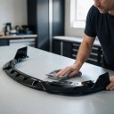 Spoiler inferior frontal al barei de protecție, splitter lip 3 piese cu difuzor din plastic ABS lucios negru pentru BMW seria 3 G20 G21 G28 2019–2022 6