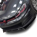 Spoiler pod přední nárazník lip splitter 3dílný ABS+PC s UV lakem lesklý černý pro VW Golf 7 a 7.5 GTI GTD GTE R R-Line 2013–2020 2