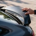 Spoiler posteriore tetto superiore con look carbonio, plastica ABS, nero lucido, copertura tetto per Leon Mk3 5F FR 5 porte 2013–2019 2