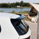 Spoiler traseiro para a mala, montagem adesiva sem perfuração, plástico ABS, aparência de carbono preto brilhante, para Golf 8 MK8 GTI GTD R GTE 4