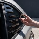 Spoilers para las ventanas traseras laterales, persianas para el cuarto trasero, par izquierdo y derecho, plástico ABS, negro brillante, para VW Golf 2