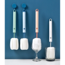 Sponge Brush for Washing Cups and Bottles 27 cm Long Handle 8 x 5 cm Sponge PP Material Brush for Glasses Flasks Baby Bottles 7