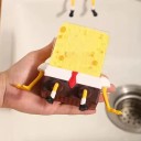 Sponge Holder 8.2 x 4.2 cm Wall-Mounted Draining Rack for Sink Plastic Organiser for Brush and Cloth 6