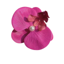 Sponka do vlasov Phalaenopsis s perlou Kvetinová orchidea Motýľ Mašľa Elegantný vlasový doplnok Stylingová sponka Tkanina 10