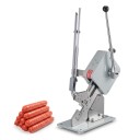 Sponkătoare manuală pentru cârnați și pungi cu sârme în U, rezervor 200 de sârme, oțel cromat, argintie, pentru supermarketuri, brutării și măcelării 1
