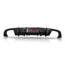 Sport bagagerumsdiffusor med 4 ribber og midterlys i ABS-plast, sort, til Audi A4 B9 Standard, S-Line og S4 Sedan 2017–2019 1