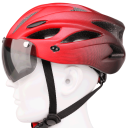 Sport-Fahrradhelm mit LED-Licht und magnetischer Schutzbrille. Leichter Helm mit Belüftung für Erwachsene, Größe 58 – 62 cm, 15 Löcher 4