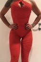 Sport jumpsuit för kvinnor med öppen rygg A2004 13
