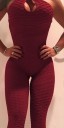 Sport jumpsuit för kvinnor med öppen rygg A2004 19