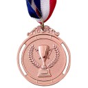 Sport Medál Készlet 5 db Versenyekhez Kupa és Kalász Átmérő 5 cm Cinkötvözet Trikolor Szalagokkal Gyerekeknek és Iskolai Eseményekhez 6