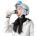 Sportieve waterfles met rietje en handvat 1200 ml roestvrij staal thermische isolatie 12u/24u fietsen en outdoor 6