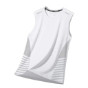 Sportivt herretop Polyester materiale Rund hals Enkeltfarvet design Let lige pasform Til aktiv bevægelse 2