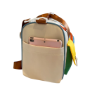 Sportovní taška Oxford bílá s barevnými kapsami 42x27x24 cm Taška s popruhem přes rameno ucha do ruky oddělená kapsa na boty 3