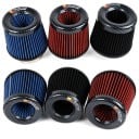 Sportovní vzduchový filtr s vysokým průtokem 75 mm Karbonový vzhled Univerzální kuželový filtr sání Na auto i tuning omyvatelný a znovupoužitelný 4