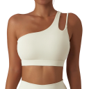 Sports-bh med én skulder Low-cut sports-top Push-up sports-bh 4