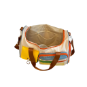 Sportstaske Oxford hvid med farverige lommer 42x27x24 cm Taske med skulderrem håndtag til hånd separat lomme til sko 4