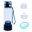 Sportwasserflasche mit 3000 ppb hohem Wasserstoffgehalt, selbstreinigender tragbarer Ionisator, 380 ml wasserstoffreiche Glaswasserflasche mit Griff, 23 x 7 cm 3