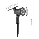 Spot cu LED-uri solare pentru sol Lampă pentru gazon impermeabilă cu senzor de mișcare Iluminare pentru decorarea grădinii Încărcare solară 2