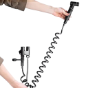 Spray bidet manual pentru toaletă cu furtun Dublu debit Ventil unghiular G1/2 Manetă de presiune Spray fin și mod duș Set bidet portabil 2