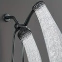 Sprchová sada dva v jednom veľká horná hlavica priemer 10 cm aj ručná sprcha hadica 147 cm plast vysoký prietok do kúpeľne aj sprchového kúta 3