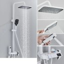 Sprchový set s digitálnym displejom, dažďová hlavica 27,5 x 18,5 cm a ručná sprcha, nástenná batéria ABS a nerezová oceľ, tyč 85-120 cm 1