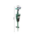 Spruzzatore a movimento repellente per animali con rilevamento del movimento fino a 100 m² 13 × 6,5 cm spruzzatore da giardino verde che spruzza 6