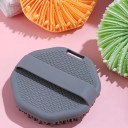 Spugna da bagno in silicone 10.8 cm spazzola massaggiante per la pelle con cinturino setole morbide spugna esfoliante nera per la doccia 4