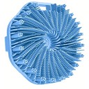 Spugna da bagno in silicone 10.8 cm spazzola massaggiante per la pelle con cinturino setole morbide spugna esfoliante nera per la doccia 8