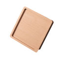 Square Wooden Coaster for Mug 9 cm Heat Resistant Mat for Cup Made of Solid Wood Table Setting for Tea and Coffee 2