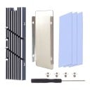 SSD M.2 jäähdytin 7,2 x 2,15 x 0,6 cm NVMe- ja NGFF-levyille lämpöjohtopadalla ja asennussarjalla PC:lle ja PlayStation 5:lle 2