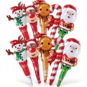 Staande opblaasbare ballonnen 10 stuks Kerstset Santa sneeuwman rendier peperkoek en snoepstok Vrolijk Kerstfeest Rode kerstdecoratie 1
